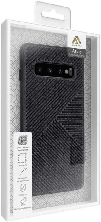 

Чехол Lyambda ATLAS LA10-AT-S10P-BK для Samsung Galaxy S10+ black, ATLAS