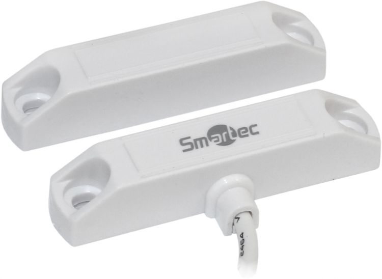 

Датчик Smartec ST-DM125NC-WT магнитоконтактный, НЗ, белый, накладной для деревянных дверей, зазор 25 мм, ST-DM125NC-WT