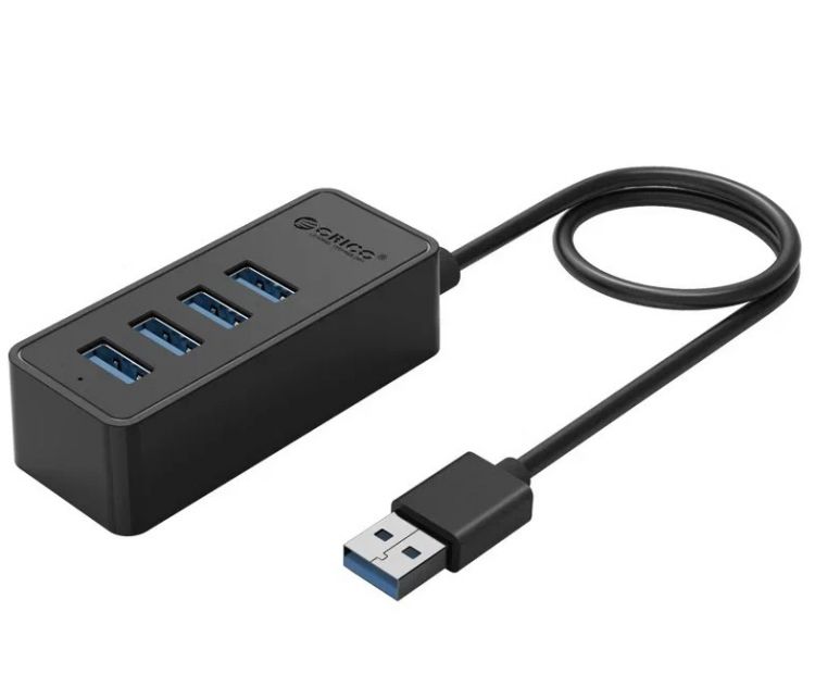 

Концентратор Orico W5P-U3-100-BK-BP 4xUSB-A 3.0, вход USB-A 3.0, черный, W5P-U3-100-BK-BP