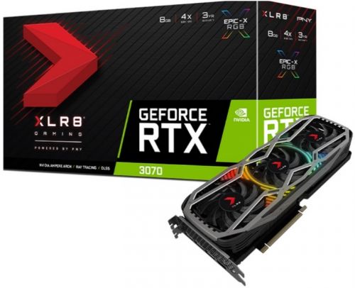 Видеокарта PCI-E PNY eForce RTX 3070 XLR8 Gaming REVEL EPIC-X RGB (VCG30708LTFXPPB)