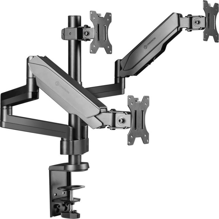 

Кронштейн настольный ONKRON G280 13-32" макс. 100*100, струбцина, наклон -35º+35º поворот 360º, вылет от основания 0-600мм, макс. нагрузка 3х1-8кг, bl, G280