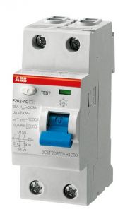 Выключатель дифференциального тока (ВДТ, УЗО) ABB 2CSF202001R2630 F202AC 2Р 63А 100mA (AC)