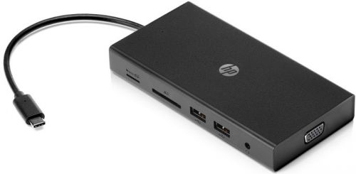 Концентратор HP 1C1Y5AA USB-С, 2xUSB 2.0, 2xUSB 3.0, HDMI, SD, microSD, VGA, USB-C, mini Jack 3.5, E