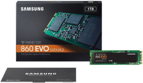 Накопитель SSD M.2 2280 Samsung MZ-N6E1T0BW 860 EVO 1TB MLC 3D V-NAND SATA 6Gb/s 550/520MB/s97K/88K IOPS RTL - фото 5
