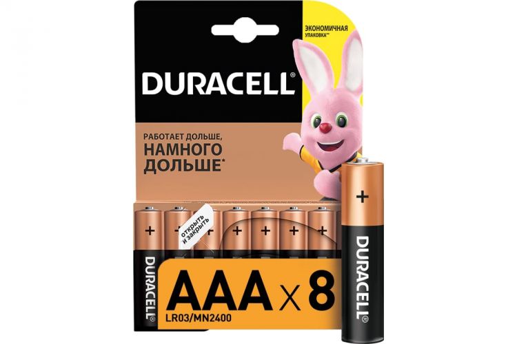 

Батарейка Duracell C0033441 LR03 BL8 BASIC, C0033441