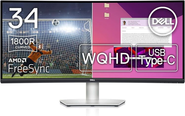 

Монитор 34" Dell S3423DWC 210-BEJE 3440x1440 LED, 21:9, VA, 300cd, 3000:1, 4ms(GTG), 178/178, DP,2*HDMI, USB Type-C, audio, 100Hz, Speakers, curved 18, S3423DWC