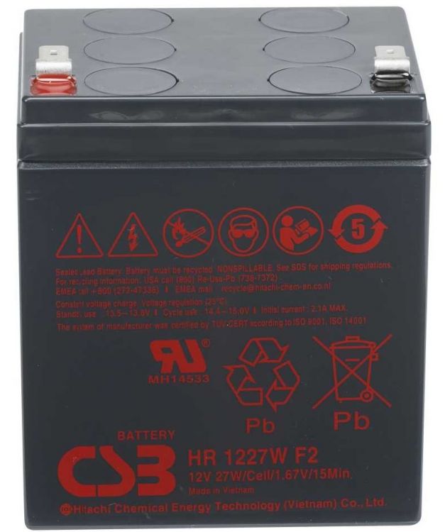 

Батарея CSB HR 1227W 12V, 7.5Ah, 90х70х106мм, HR 1227W