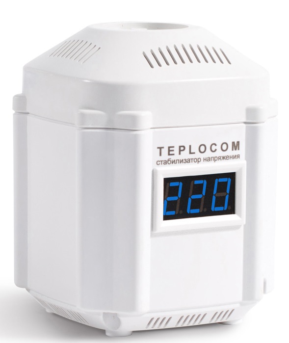 

Стабилизатор Бастион TEPLOCOM ST-222/500-И для газовых настенных котлов отопления с открытой и закрытой камерой сгорания с индикацией напряжения сети,, TEPLOCOM ST-222/500-И