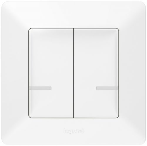 Выключатель беспроводной Legrand 752187 Valena Life with NETATMO, 2-клавишный, белый