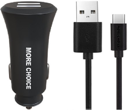 

Зарядное устройство автомобильное More Choice AC23a 2*USB 2.4A для Type-C Black, AC23a