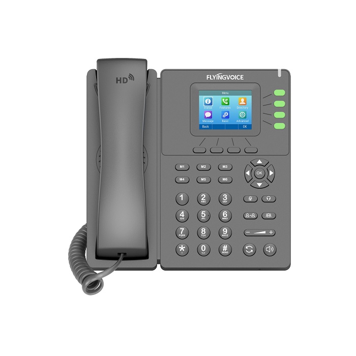 

Телефон VoiceIP Flying Voice P21 IP телефон, 2xEthernet 10/100, LCD 320x240, 4 аккаунта SIP, G722, Opus, Ipv-6, порт для гарнитуры, книга на 2000 запи, P21