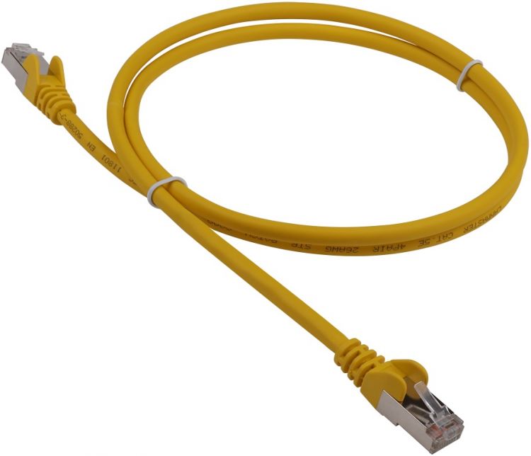 

Кабель патч-корд F/UTP 5e кат. 2м. Lanmaster LAN-PC45/S5E-2.0-YL RJ45 - RJ45, 4 пары, желтый, LSZH, LAN-PC45/S5E-2.0-YL