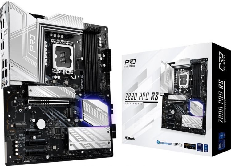 

Материнская плата ATX ASRock Z890 PRO RS (LGA1851, Z890, 4*DDR5 (9066), 4*SATA, 4*M.2, 3*USB 3.2, 4*USB 2.0, 2*USB Type-C, PCIe x16, 2*PCIe x4, HDMI,, Z890 PRO RS