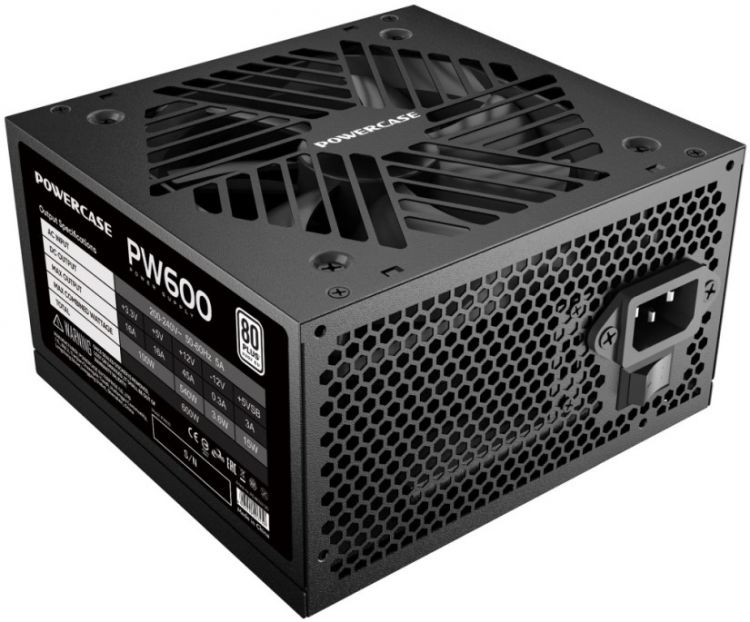 

Блок питания ATX Powercase PS-600W-DC 600W, 80+, PS-600W-DC