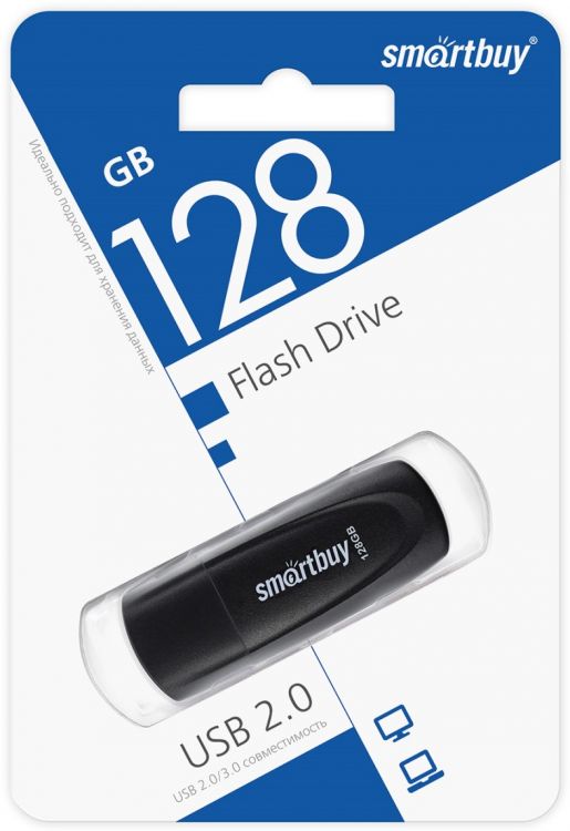 

Накопитель USB 2.0 128GB SmartBuy SB128GB2SCW Scout белый, SB128GB2SCW