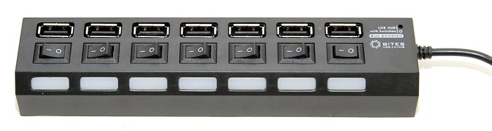 

Концентратор 5bites HB27-203PBK 7*USB2.0, БП 5В-2А, 1м, черный, HB27-203PBK