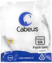 Cabeus PC-SSTP-RJ45-Cat.6a-0.3m-LSZH