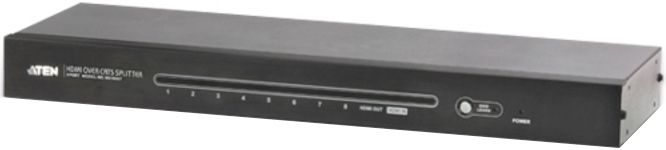 Разветвитель Aten VS1808T-AT-G Video Splitter, HDMI, 1> 8 мониторов/port, 40 метр./1080p;60 метр./1080i, F, без шнуров, БП 220> 5.3V, (по витой паре;т 8 портовый hdmi разветвитель усилитель v1 4 1080p 3d video audio stb hdtv hdcp ps3 dvd