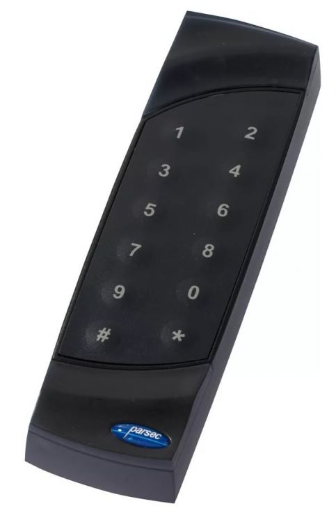Считыватель Parsec PNR-EH26 (черный) расстояние считывания 3-10 см, совмещенный с клавиатурой, карты EM-Marin, HID. Выход Wiegand, Touch Memory, Parse