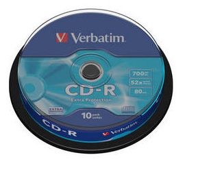 Диск CD-R Verbatim 43437 700МБ, 80 мин., 52x, 10 шт., Cake Box , DL