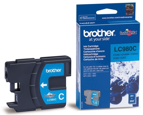 

Картридж Brother LC-980C для DCP-145C/DCP-165C/MFC-250C , голубой (260стр), LC-980C