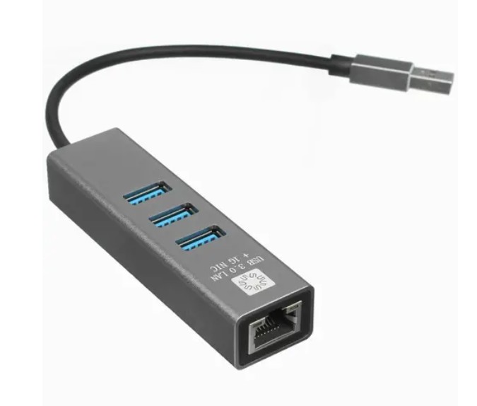 

Сетевая карта 5bites UA3-45-11BK USB3.0 / 3*USB3.0 / RJ45 1G / AL / GREY, UA3-45-11BK