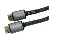 Кабель LAZSO WH-111(1m)-B HDMI 2.0, максимальное разрешение 4Кх2К, 60Hz (4:2:0). Круглое сечение. Тип разъёмов А-А ( вилка-вилка),19 pin, позолоченные