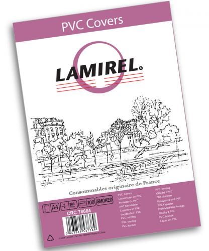 Обложка Fellowes LA-78684 Lamirel Transparent A4, PVC, дымчатые, 200мкм, 100шт