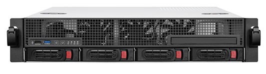 Корпус серверный 2U SilverStone SST-RM21-304 4*3.5/2.5 HDD/SSD hot-swap, 3.5, 2.5, 4*PCIe, без БП, USB 3.1, USB 2.0