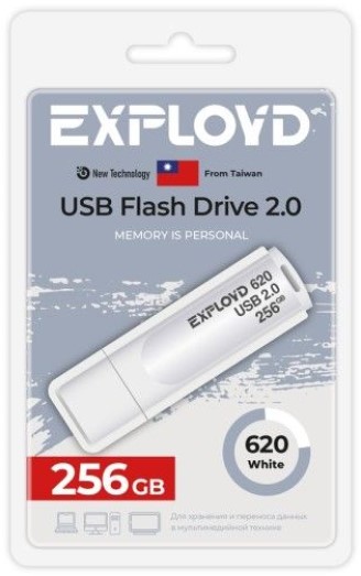 

Накопитель USB 2.0 256GB Exployd EX-256GB-620-White 620 белый, EX-256GB-620-White