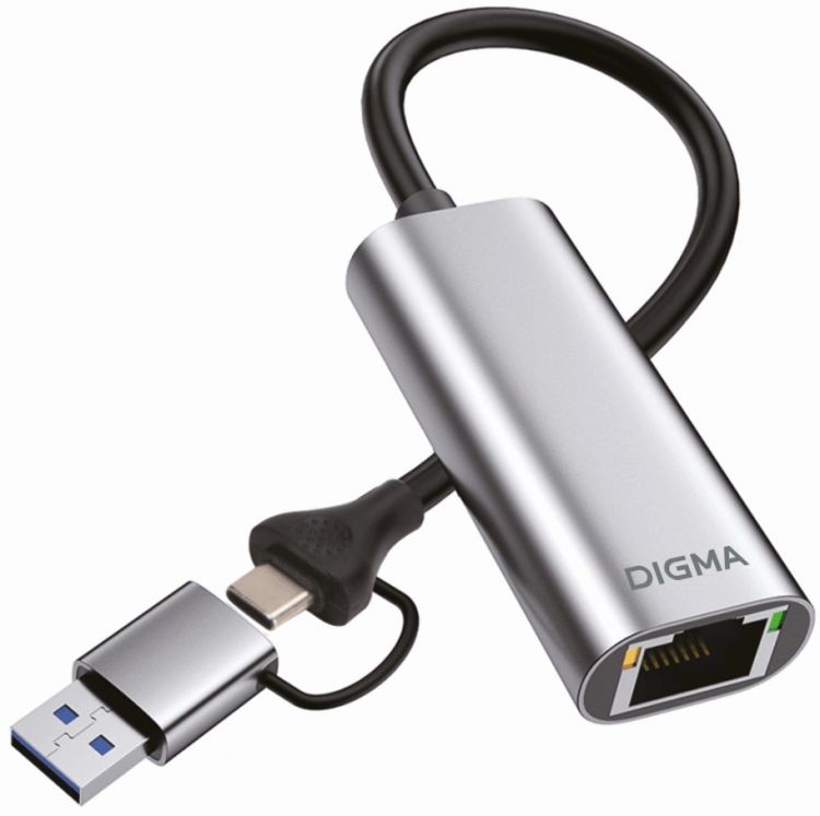 

Сетевой адаптер Digma DLA-GEUC01 Gigabit Ethernet USB 3.0, DLA-GEUC01