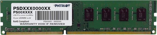 Модуль памяти DDR3 4GB Patriot Memory PSD34G160081B PC3-12800 1600MHz CL11 1.5V bulk