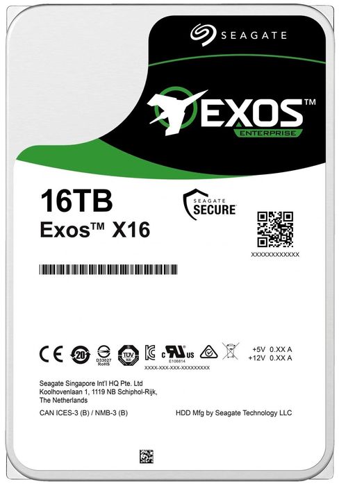 Жесткий диск 16TB SAS 12Gb/s Seagate ST16000NM002G 3.5" Exos X16 7200rpm 256MB