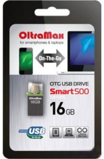 

Накопитель USB 2.0 16GB OltraMax OM016GB500SM-OTG 500 SMART графитовый, OM016GB500SM-OTG