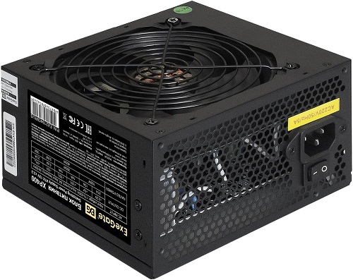 

Блок питания ATX Exegate XP400 EX219459RUS 400W, black, 12cm fan, 24p+4p, 3*SATA, 2*IDE, FDD, XP400