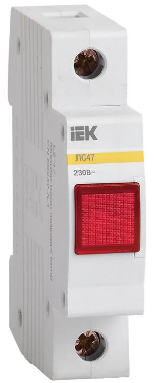 

Лампа IEK MLS10-230-K04 сигнальная ЛС-47 красная, MLS10-230-K04