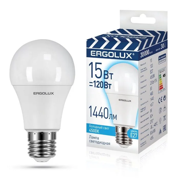 фото Ergolux LED-A60-15W-E27-4K