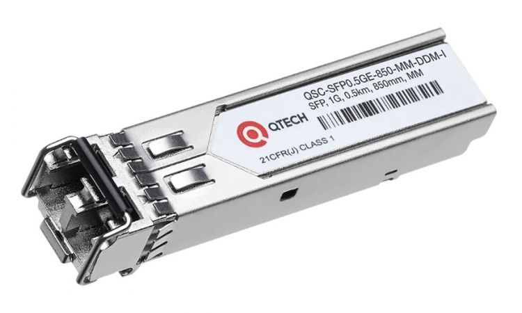 

Модуль SFP QTECH QSC-SFP0.5GE-850-MM-DDM-I 550м, 1,25Гбит/c, Tx=850nm, LC, VCSEL, MM, DDM, индустриальный, QSC-SFP0.5GE-850-MM-DDM-I