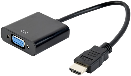 Адаптер Filum FL-A-HM-VGAF-mjack-0.15M 0.15 м., разъемы: HDMI A male-VGA female-mini jack female, пакет