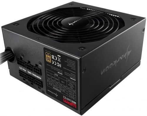 Блок питания ATX Sharkoon WPM Gold ZERO 650W WPM-GOLD-ZERO-650 650 Вт, 140 мм вентилятор, 80 Plus Gold, чёрный - фото 2