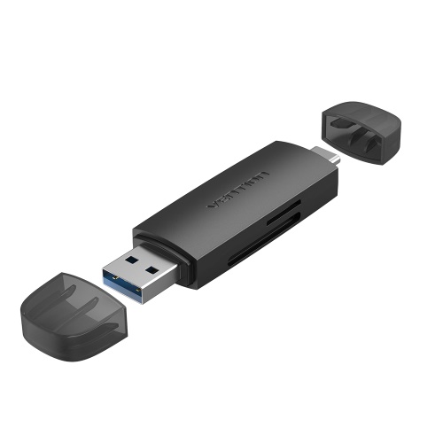 

Карт-ридер Vention CLKB0 USB 3.0 A+C (SD+TF) Черный, CLKB0