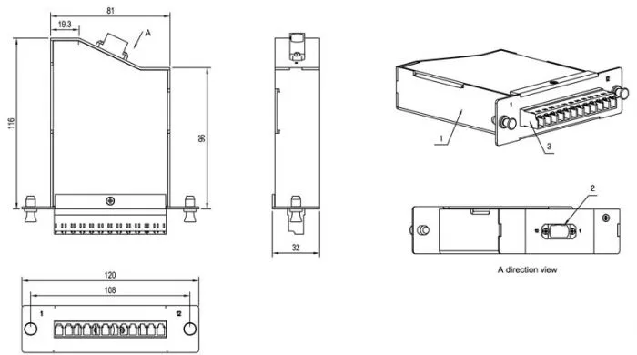 Hyperline FO-CSS-W120H32-9-1MTPM-12LC-BL