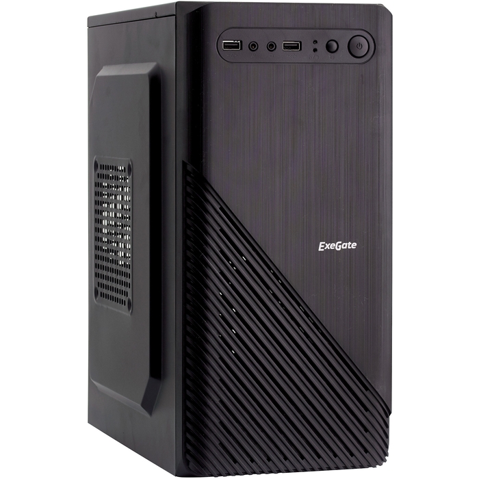 Корпус mATX Exegate BAA-103 EX277798RUS minitower, AAA400, 80mm, 2*USB, Audio, black