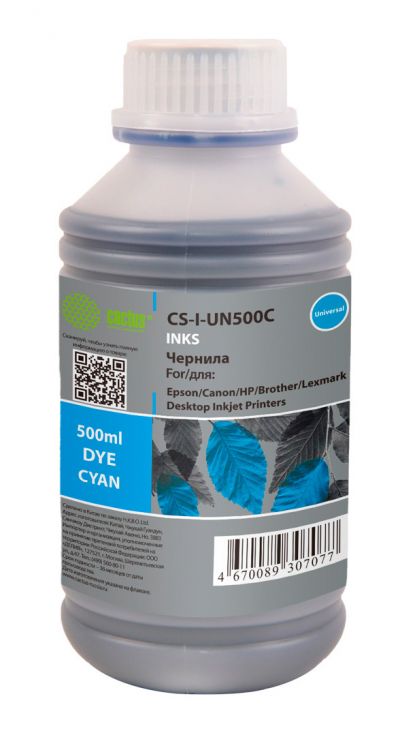 

Чернила Cactus CS-I-UN500C голубые 500мл для HP/Lexmark/Canon/Epson/Brother, CS-I-UN500C