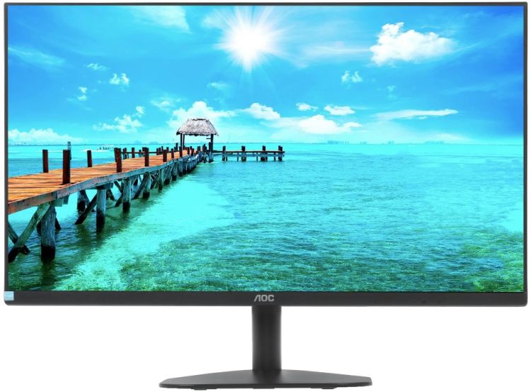 Монитор 27" AOC 27B2H/EU 1920x1080, 4 ms, 250 cd/m, 20000000:1, 178°/178°, IPS, 76 Гц, HDMI 1.4, VGA (D-Sub)