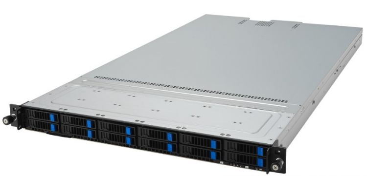 Серверная платформа 1U ASUS RS500A-E12-RS12U/1G/1.6kW/12NVMe/OCP/GPU (SP5, 24*DDR5 (4800), 12*HS SATA/SAS/NVMe, Mlan, 2*1600W, 2*Glan, VGA, 2*USB 3.2)