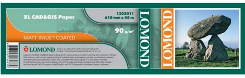 Бумага Lomond 1202011 XL CAD&GIS Paper – матовая бумага для САПР и ГИС, ролик 610мм*45 м, 90 г/м2