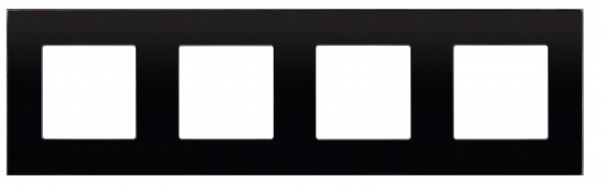 

Рамка стеклянная Sibling Powerframe-4GB 4 поста черная, Powerframe-4GB