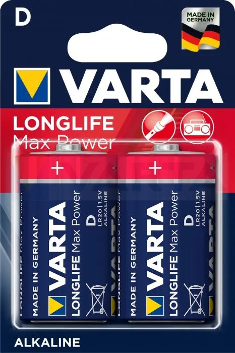 фото Varta LONGLIFE MAX POWER (MAX TECH) LR20 D