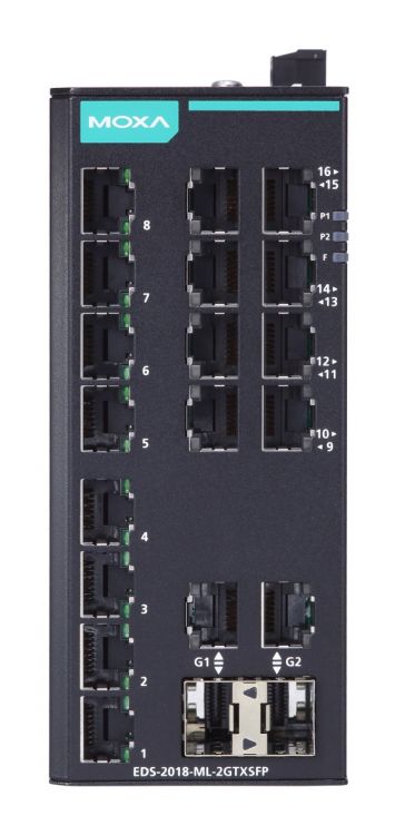 

Коммутатор MOXA EDS-2018-ML-2GTXSFP-T Unmanaged Gigabit Ethernet switch with 16 10/100BaseT(X) ports, 2 10/100/1000BaseT(X) or 100/1000BaseSFP ports, EDS-2018-ML-2GTXSFP-T